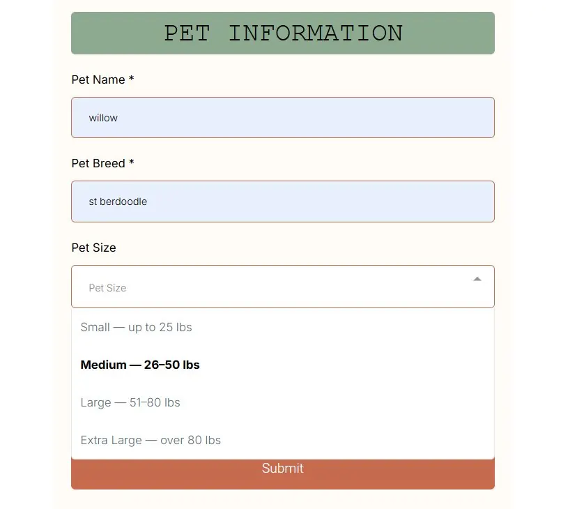 Pet Info